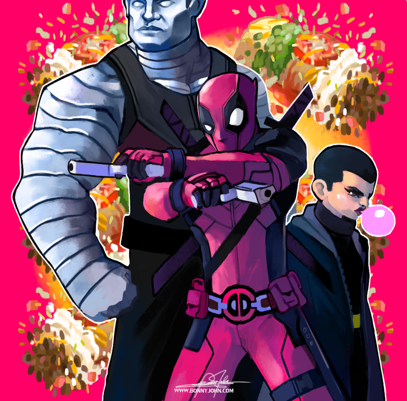 Illustration for article titled Deadpool and Company in Speed Painting Form! (SeeBonnyDraw)